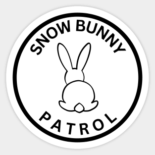 Snow Bunny Patrol Sticker